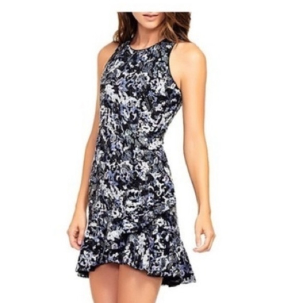NWT Aidan Mattox Sequined Colored Ruffled Dress